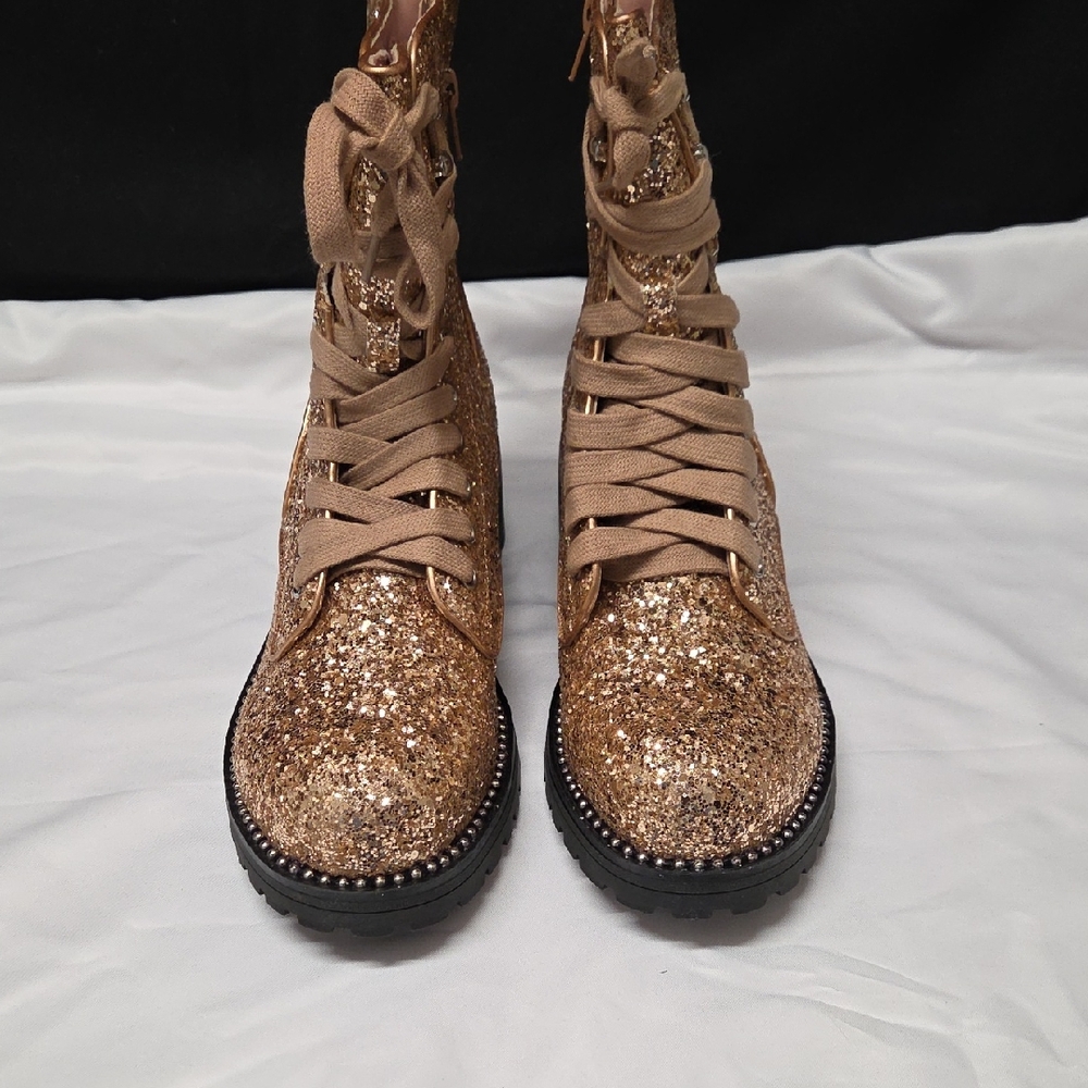 Gold Glitter Women's Boots